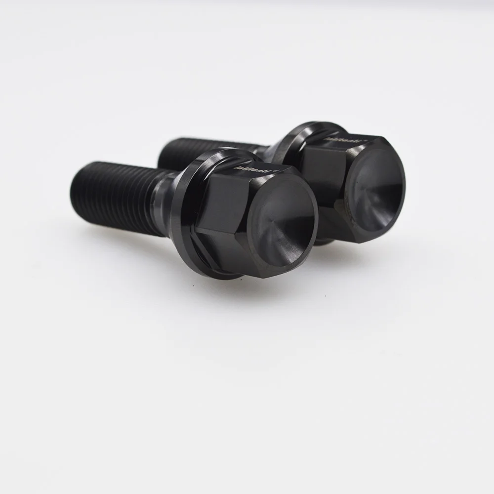 Черный легкий M12 * 1 5*28 Gr5 титановый Колесный болт для BMW|Гайки и болты| |