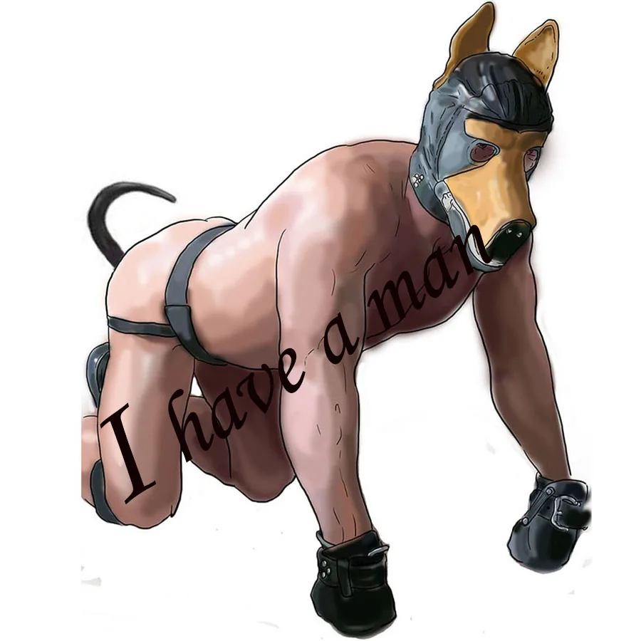 Собачья игра в форме щенка маска с кожаным капюшоном собачья лапа набор для