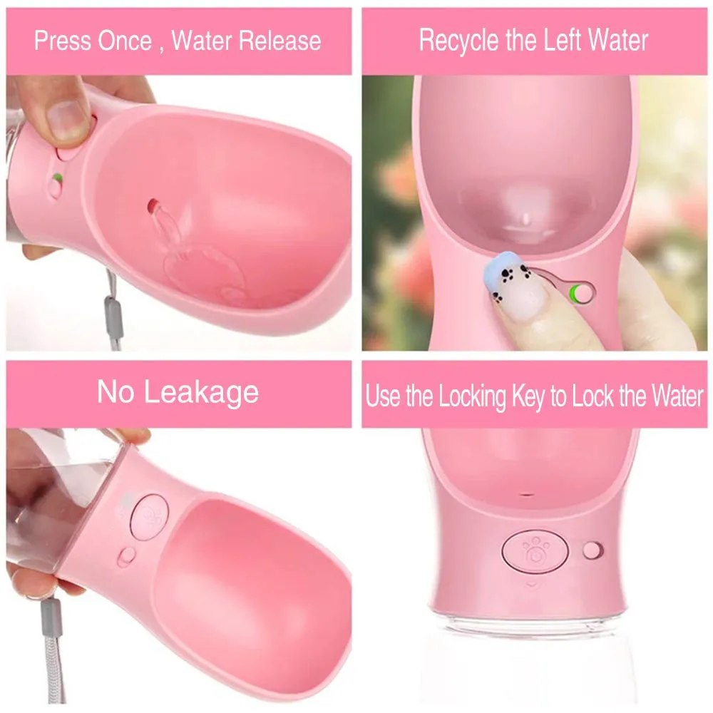 Бутылка для воды собак Портативный походная кружка с защитой от протекания