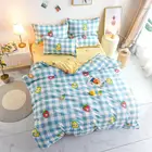 Постельное белье с изображением клубники Комплект двойной один зимние постельное белье набор постельных принадлежностей Pillowcaes постельного белья с фруктовым рисунком, комплекты постельного белья для девочек