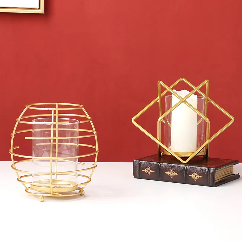 Роскошный романтический подсвечник геометрические креативные центральные
