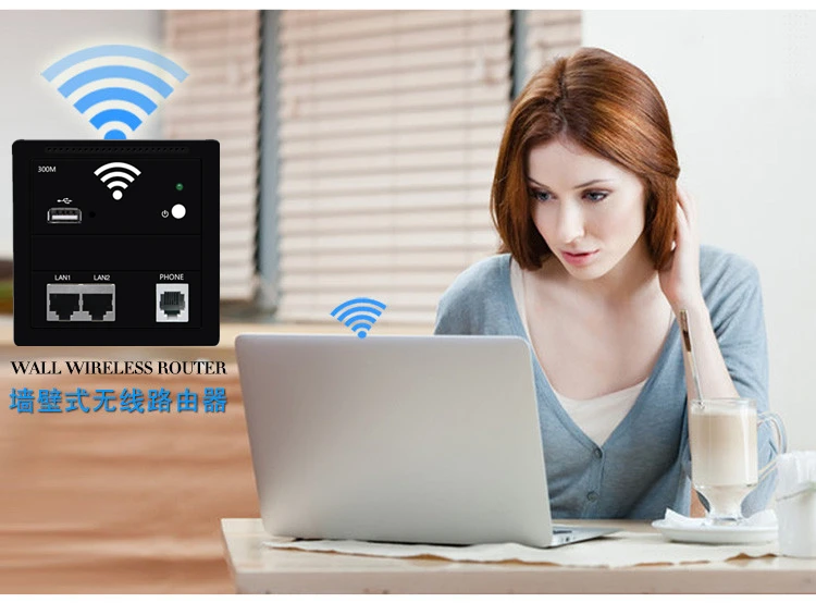 300 Мбит/с в стене AP ретранслятор Wi-Fi настенная розетка маршрутизатор точка доступа беспроводной настенный AP RJ45 220 В PoE WiFi удлинитель USB зарядной маршрутизатор