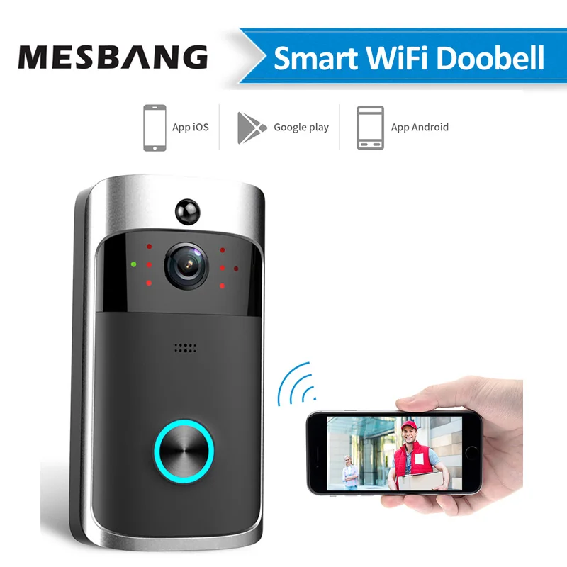 Option 1 Батарея питания wifi видео дверной звонок Камера дверь видео домофон телефон камера беспроводной дверной звонок видео дверной телефон камера домофона - Цвет: Option 1