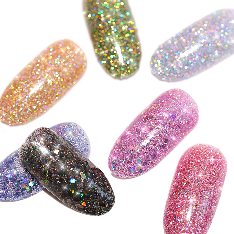 Azure Beauty новейший блестящий порошок розового цвета Блестящий Порошок для ногтей