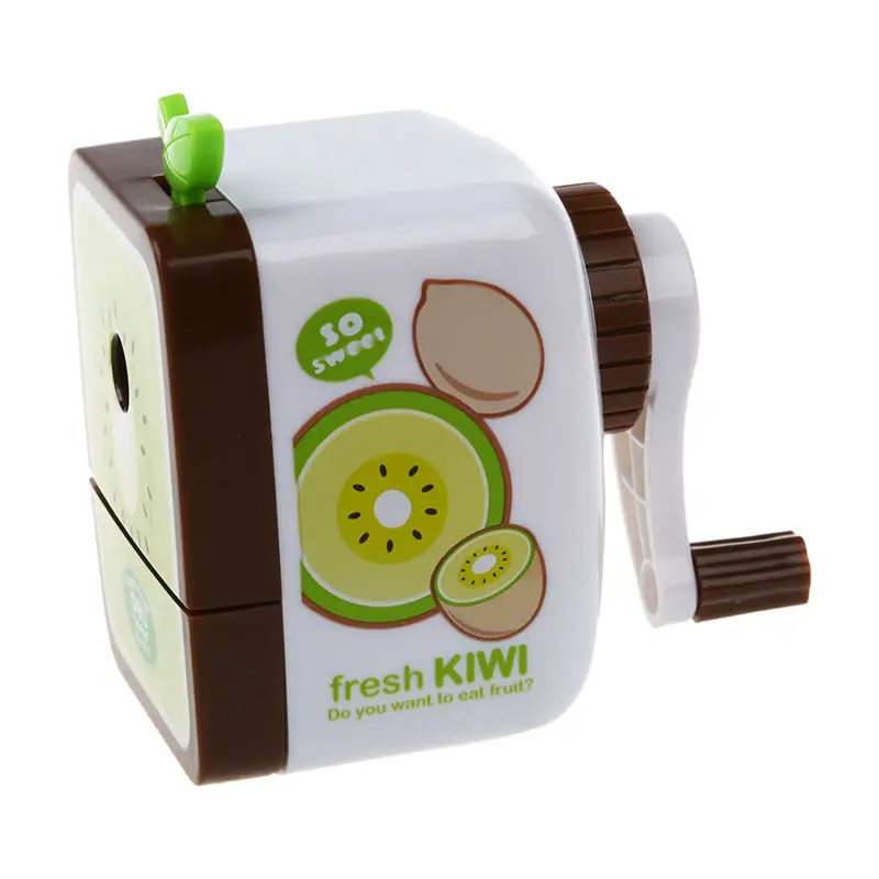 Точилка для карандашей с рисунком киви ручная настольная школьные канцелярские