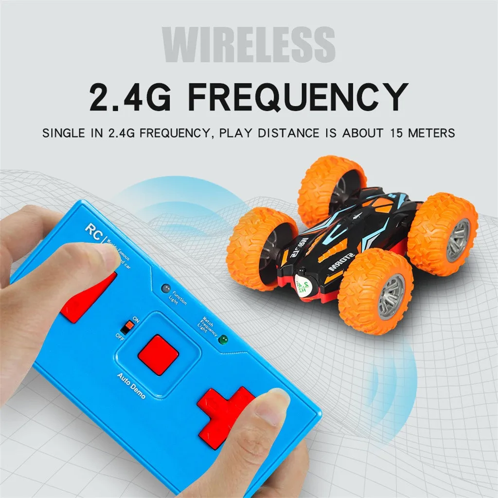 RC трюк автомобиль 2 4G внедорожная электрическая гонка двухсторонняя 360 градусов