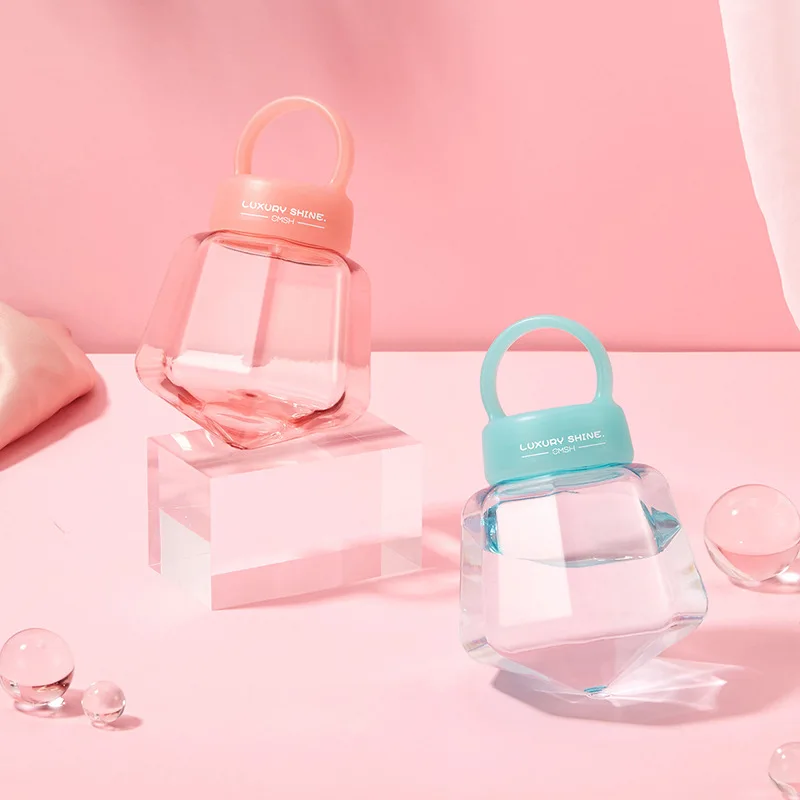 

Чашка для воды с бриллиантами, портативная Летняя мини-чашка с силиконовой ручкой для спорта на открытом воздухе