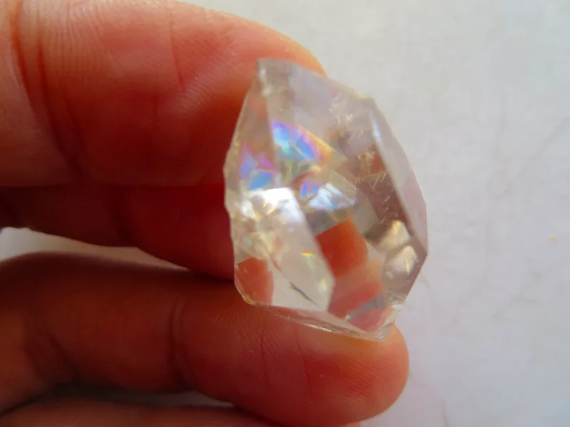 AA супер прозрачный кристалл кварца алмаз херкимера с большим радуги 8 4 г | Дом и