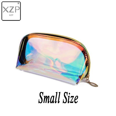Small Size XZP, водонепроницаемая Лазерная косметичка, Женский чехол для макияжа, ПВХ, прозрачный, косметический Органайзер, сумка, Женская Желейная сумка, женская косметичка - Цвет: Small Size