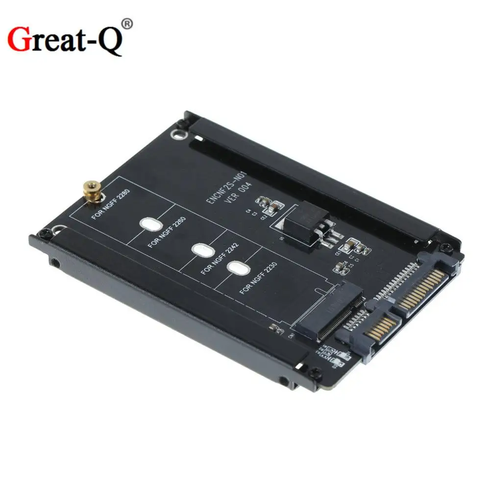 B+M Key M.2 NGFF SSD To 2.5 SATA 6Gb/s Adapter m2  to SATA  converter  With 5 Screw Metal case