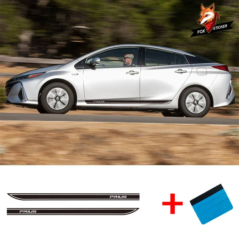 Из 2 предметов винил Prius Авто боковой полосы Стикеры автомобильные наклейки двери