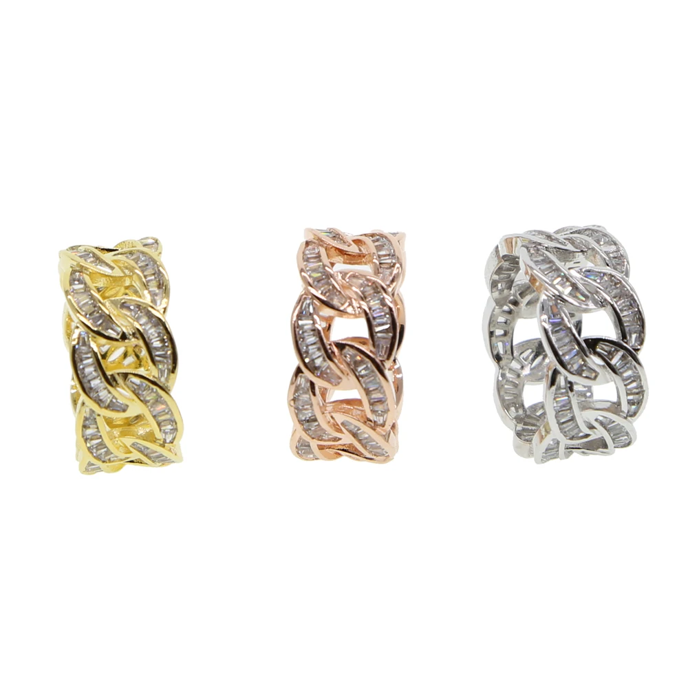 Новое горячее модное кольцо Anillos Anel кубинское микро проложить кубический циркон