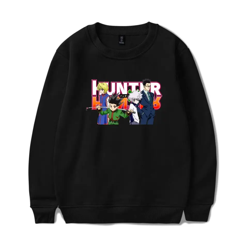

Толстовка мужская оверсайз в стиле Харадзюку, свитшот с капюшоном Hunter X Hunter, модный осенний спортивный костюм для мальчиков