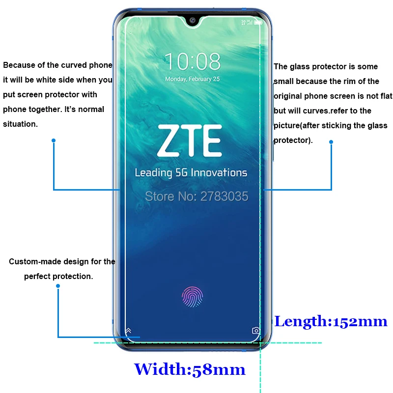 10 шт./партия для zte Axon Pro/10Pro 5G 6 47 &quot9 H твердость 2.5D ультратонкая закаленная