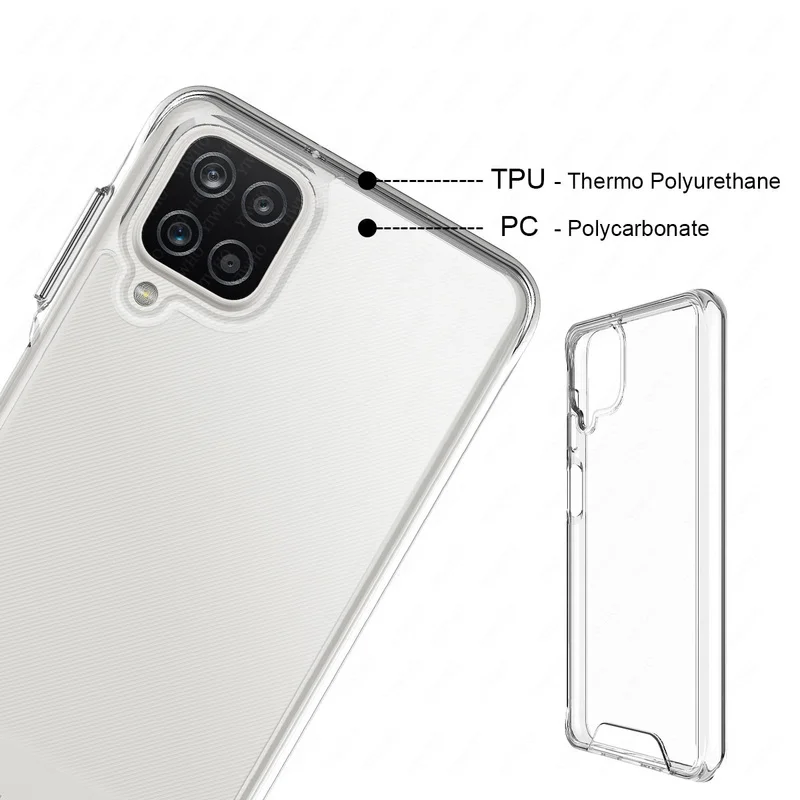 A12 5g Silicone Soft Phone Cover Case on For Samsung Galaxy A12 A 12 Sm-a125f Samsun Sumsung Galaxi Transparent Shockproof Coque