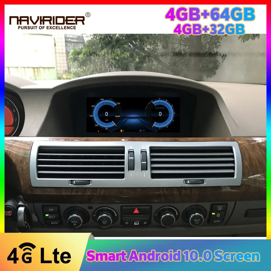 Стерео Автомагнитола PX6 6 ядер Android 9 0 экран для BMW 7 E65 E66 2005 2009 автомобильное радио