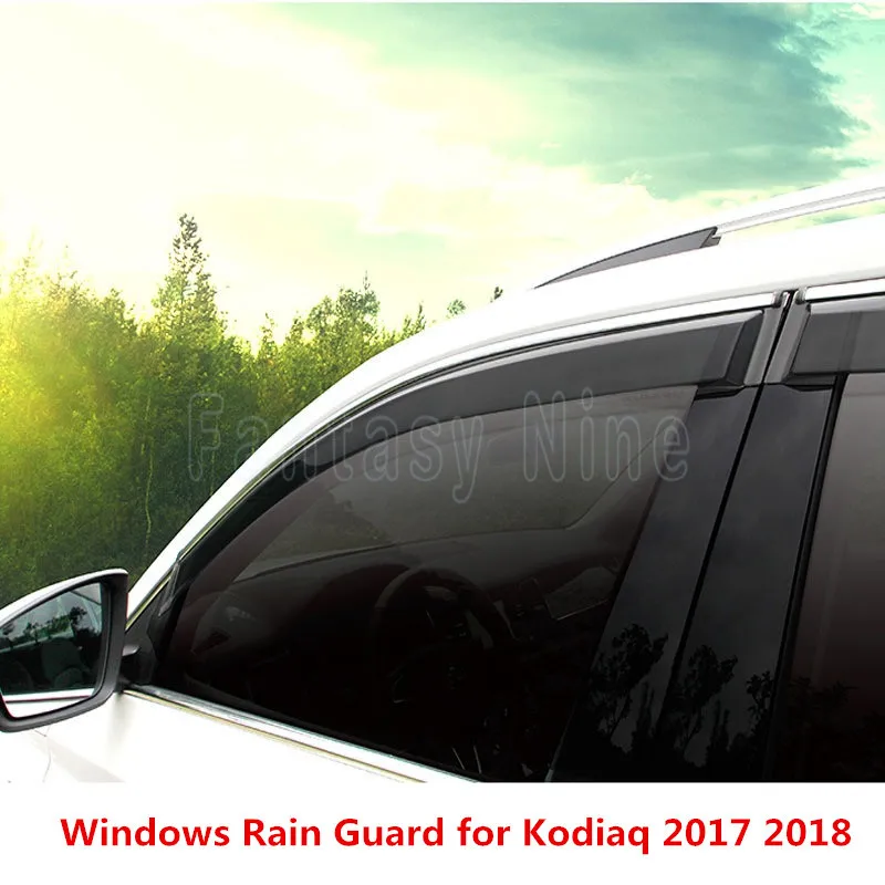 

4 шт., ветрозащитные козырьки для автомобиля Skoda Kodiaq 2017 2018