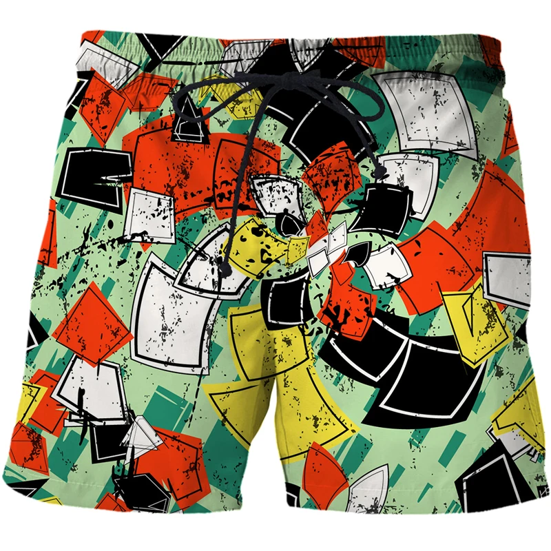 Summer 3D Beach Pants Men's Loose Casual Quick Dry Surf Shorts Women's Personalized Pattern Digital Printed Swimming Pants