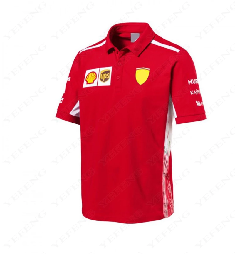 

2020 New Hot F1 red T-shirt Brand Printed Men's Clothes Fashion Harajuku Solid Color Casual Men's Pullover POLO Shirt