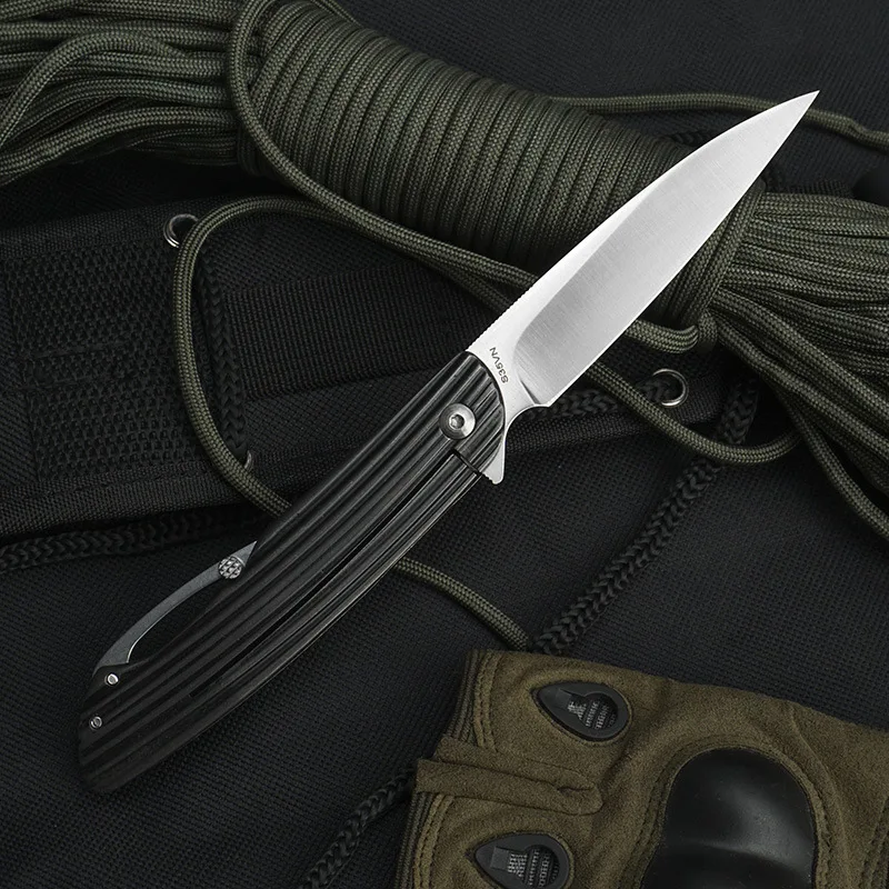 

Складной нож HYSENSS с лезвием S35VN, тактические охотничьи карманные ножи-флипперы для выживания, боевые инструменты для кемпинга и повседневно...