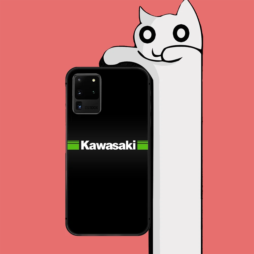 

Brand Kawasaki Ninja Phone Case Cover For Samsung Galaxy Note S 7 8 9 10 20 21 10E Plus Lite Uitra Black Shell Painting Soft