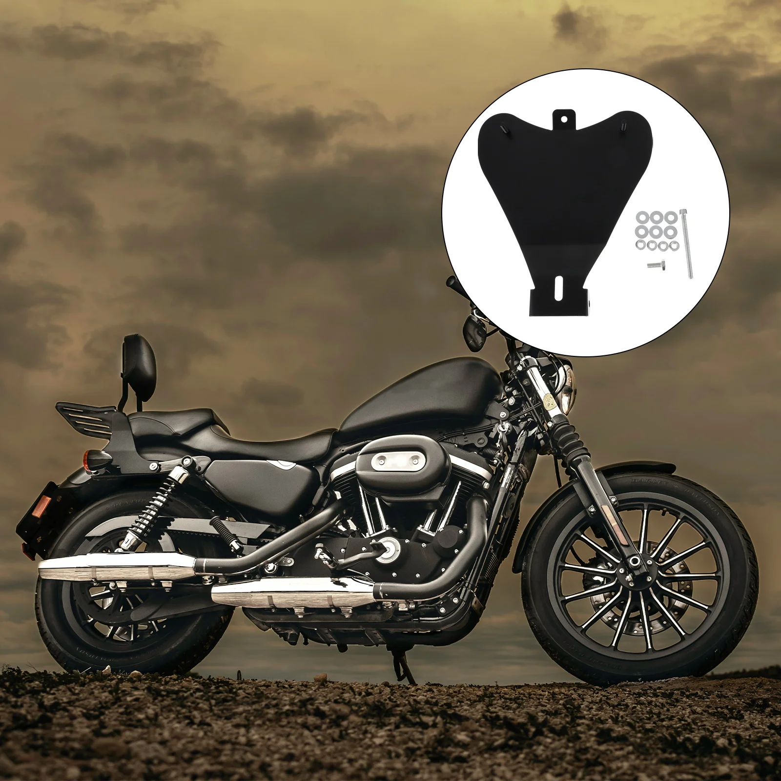 

1pc Motorcycle Seat Bottom Plate Sturdy Iron Motorcycle Seat Bottom Base Spring Cushion Base