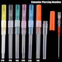 50pcsbox steriled 316l surgical steel i v catheter cannular professional tattoo needle tools body piercing needles 24g 14g