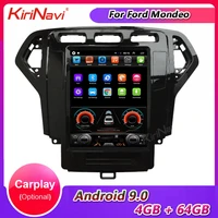 kirinavi telsa style vertical screen 10 4 android 10 0 car radio gps navigation for ford mondeo car dvd multimedia 2007 2010 4g