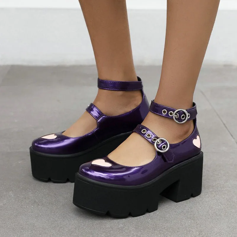 Туфли лодочки Lucyever женские на массивной платформе с ремешком щиколотке в форме