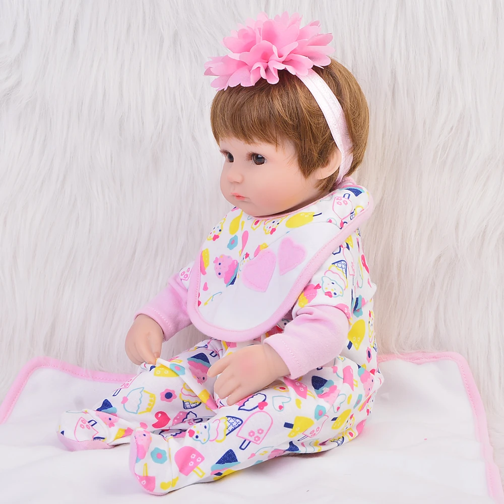 42 см 3/4 силиконовая кукла для новорожденных Нетоксичная bebe ручная работа игрушка
