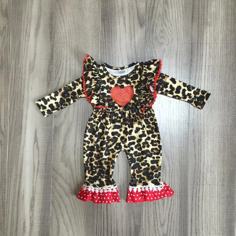 Одежда для маленьких девочек детский комбинезон ребенок леопардовый с