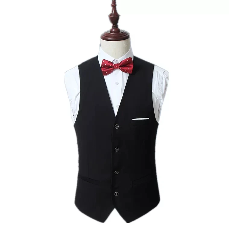 Размера плюс M 5XL мода Slim Fit Свадебный Мужской жилет для мужчин платье костюм