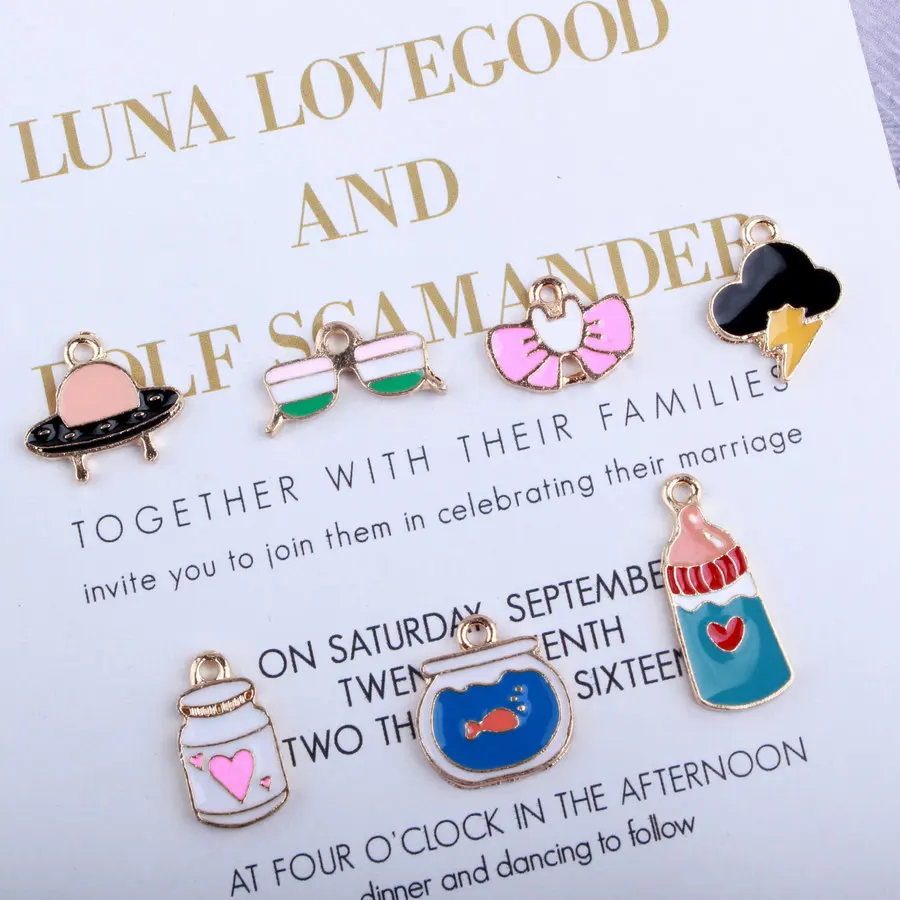 Эмалевые подвески для ювелирных изделий 10 цветов|Подвески| |