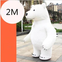 new style short plush inflatable mascot costume panda polar bear 2m tall customize for adult suitable for 1 65m height mascots