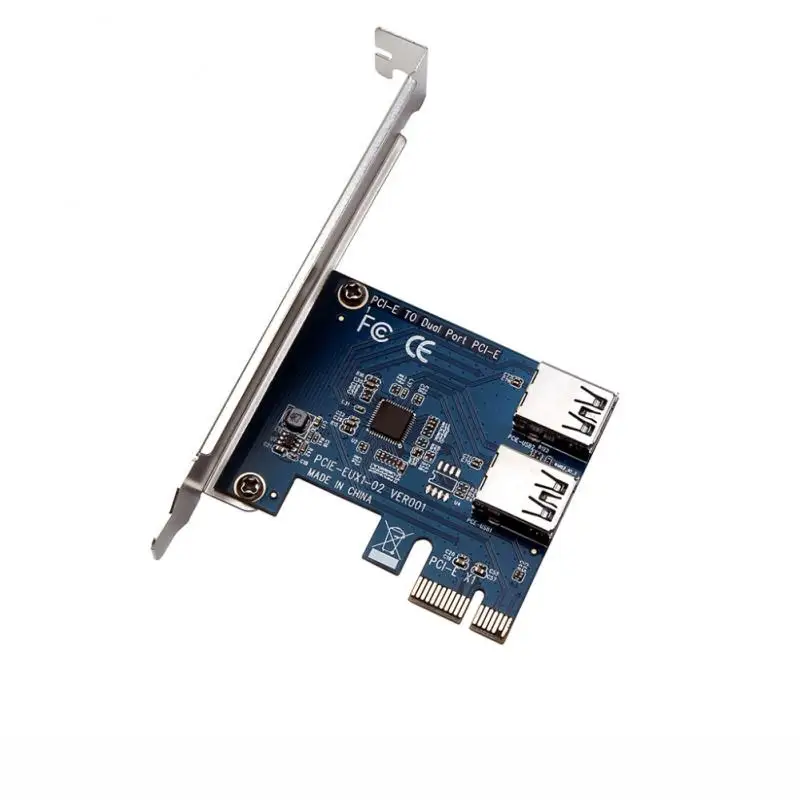 PCI-E 1 turn 2 PCI Express 1X Слоты Райзер карта Mini ITX поворотный внешний 3 слота адаптер PCIe