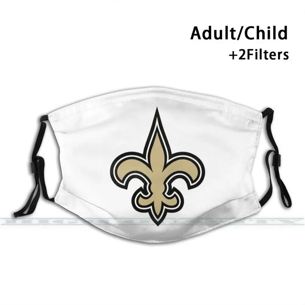 

Saints - New Orleans Dustproof Non - Disposable Mouth Face Mask Pm2.5 Filters For Child Adult Logo