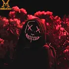 Molezu Хэллоуин СВЕТОДИОДНАЯ маска вечерняя маска Маскарадная маска неоновая маска светится в темноте тушь для ресниц ужасная маска светящаяся