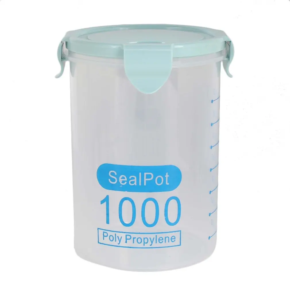 

Multi-functional Clear Plastic Sealed Cans Storage Tank Kitchen Dry Food Containers Home Food Grain Storage Jar