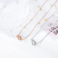 fashion jewelry aaa zircon pendants necklaces for women rose color clavicle necklace girls necklace jewelry accessories