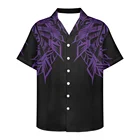 Рубашки с коротким рукавом для мужчин, искусственная кожа, винтажные полинезийские топы с цветочным принтом и изображением викингов, Puletasi, остров