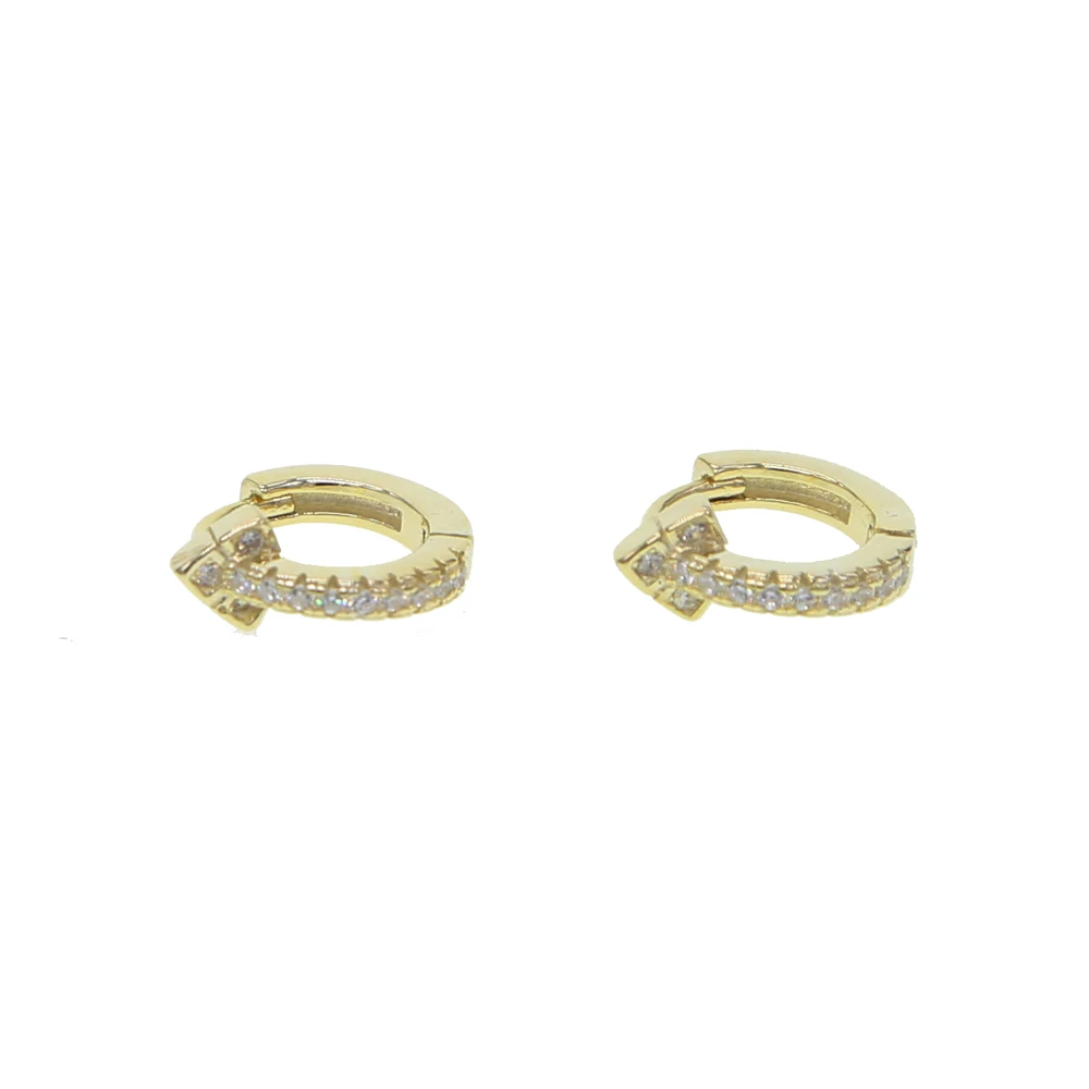 Серьги-кольца женские из серебра 925 пробы с фианитами | Украшения и аксессуары
