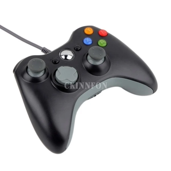 

20Pcs/Lot USB Wired Joypad Gamepad Black Game Controller For Xbox Slim 360 Joystick For Official Microsoft PC For Win 7 / 8 / 10