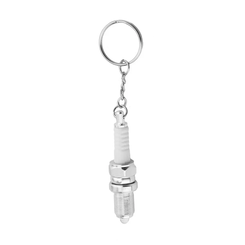 1PC LED Flashlight Keychain Outdoor Car Auto Parts Key Chain Spark Plug Shaped Outside Tuning Keyring Keyfob Accessories | Автомобили и