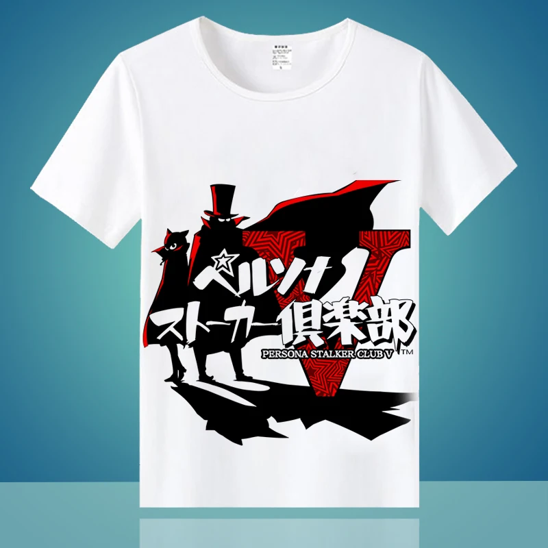 Персона 5 Косплей Футболка Акира Курусу Моргана Рен Амамия принт с героями