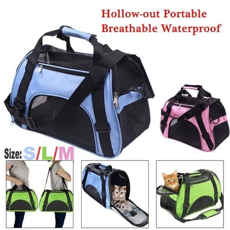 

Hollow-out Cat Carrier bag Breathable Travel Packet Portable Waterproof Pet Handbag Puppy dog carrier Bag for Pet Supplies