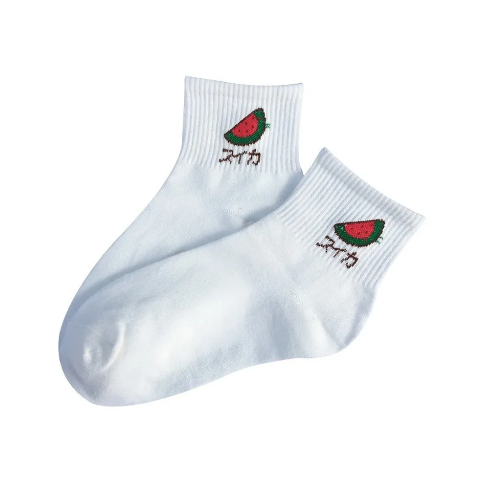 Женские носки японские милые кавайные Носки с рисунком фруктов женские