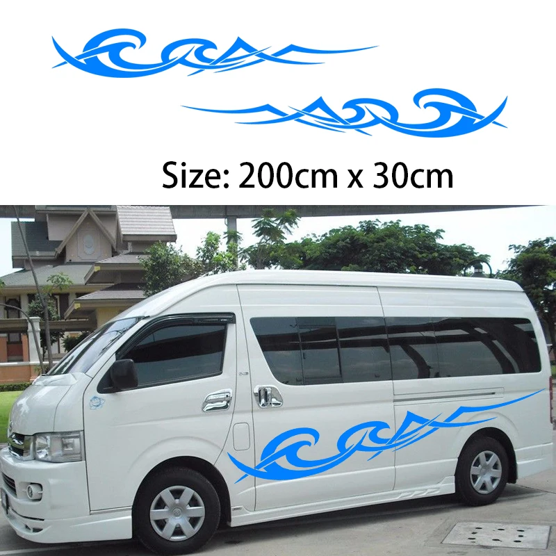 

Aliauto 2 x Caravan Motorhome Camper Van Vinyl Graphics Stickers Decals Vito Transit (one for Each Side) 200cm*30cm