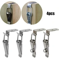4pc 90 degree stainless steel latch spring loaded draw toggle latch clamp clip set for home hardware sliver door bolt latch lock
