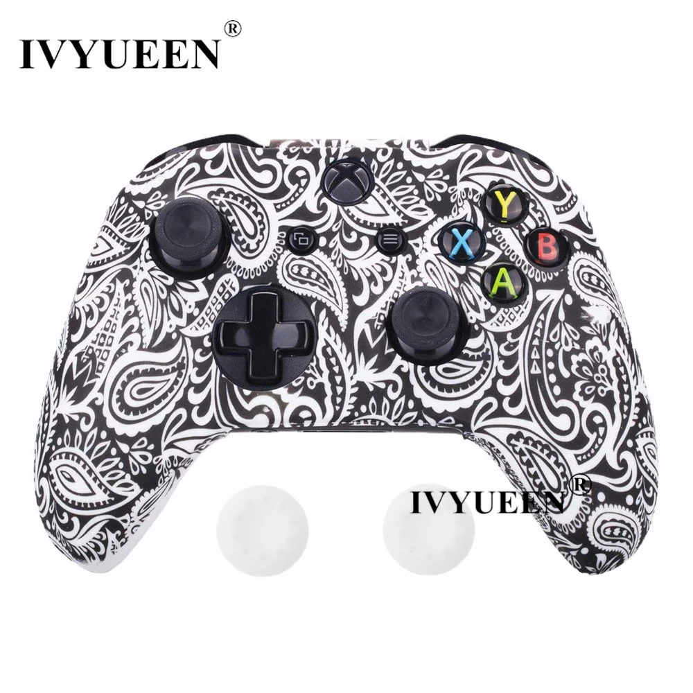 Силиконовый защитный чехол IVYUEEN для XBox One X S, защитный чехол для контроллера, камуфляжный чехол с принтом для переноса воды
