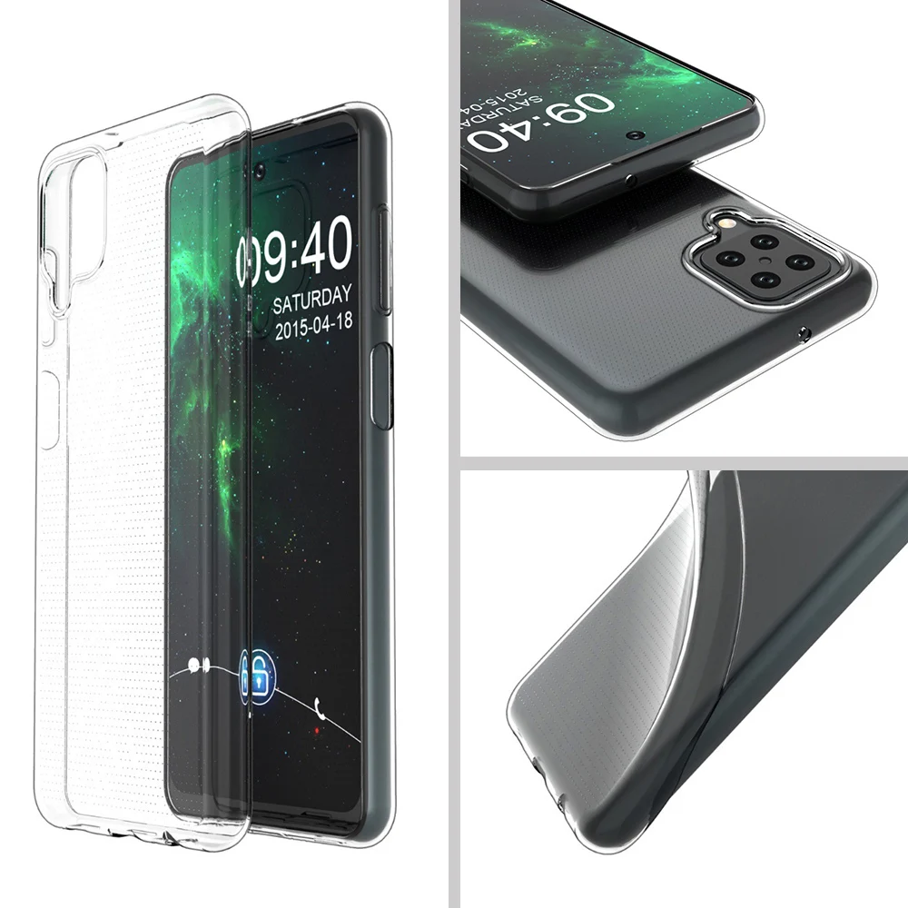 Case For Samsung Galaxy M12 TPU Silicone Clear Fitted Bumper Soft Case for Samsung Galaxy A12 Transparent Back Cover